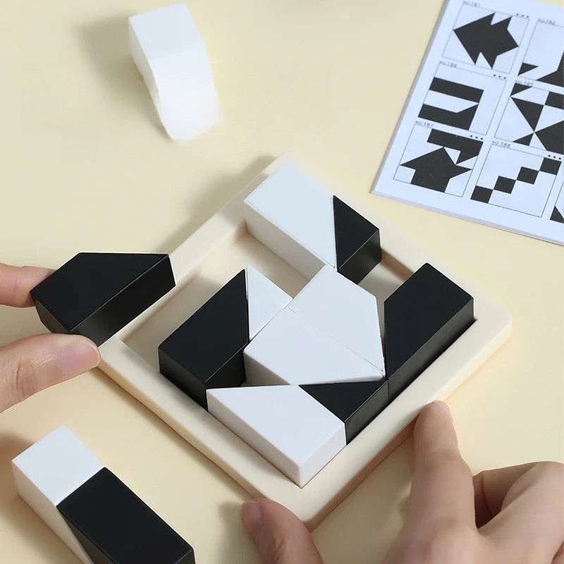 Actividad de concentración con bloques y puzzles