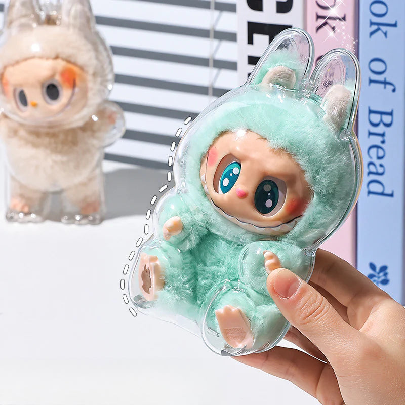 Funda Protectora de Silicona Transparente para Figuras Pop Mart – Protección Antipolvo para Exhibición y Almacenamiento