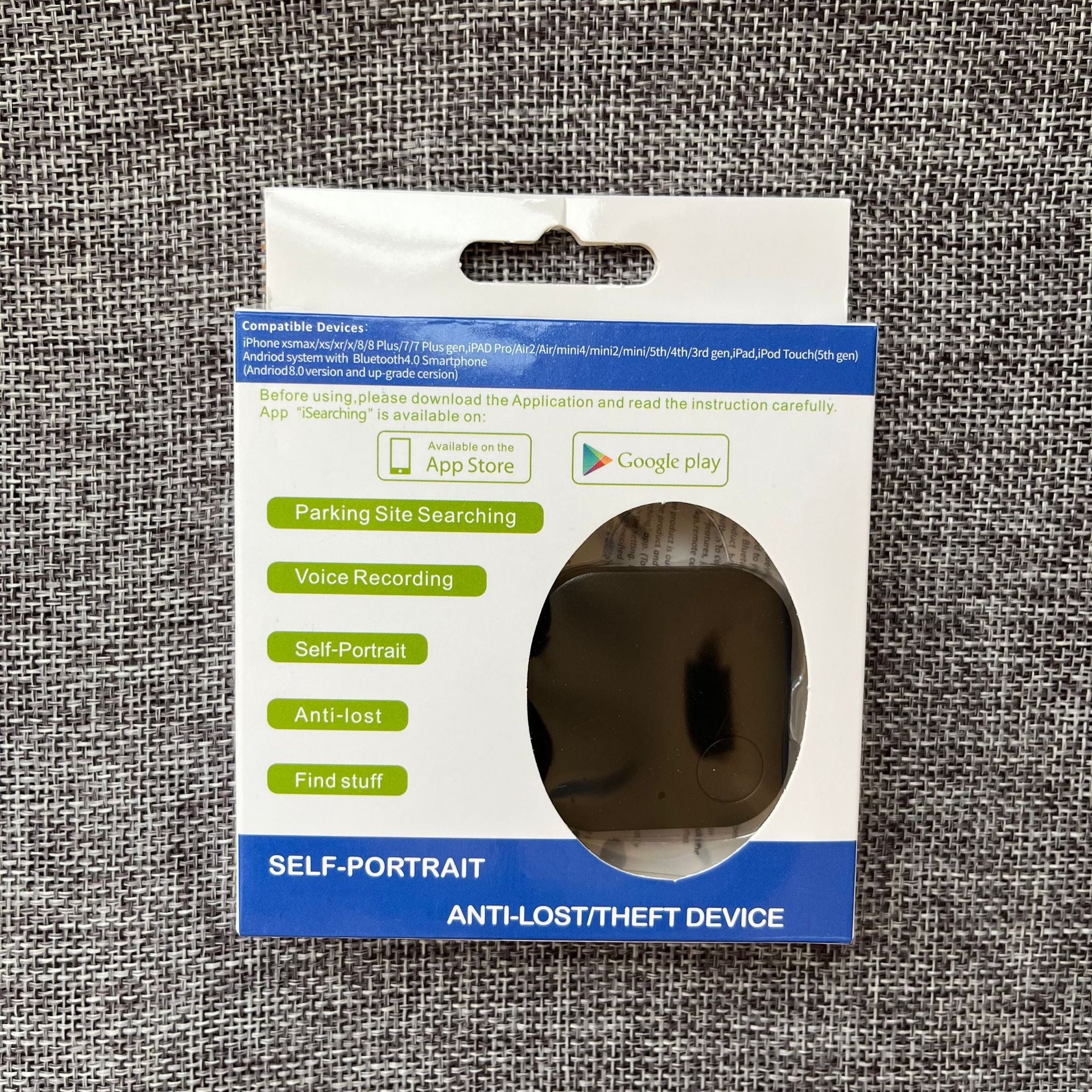 Square Bluetooth Tracker for Keys and Pets: Smart Bidirectional Alert