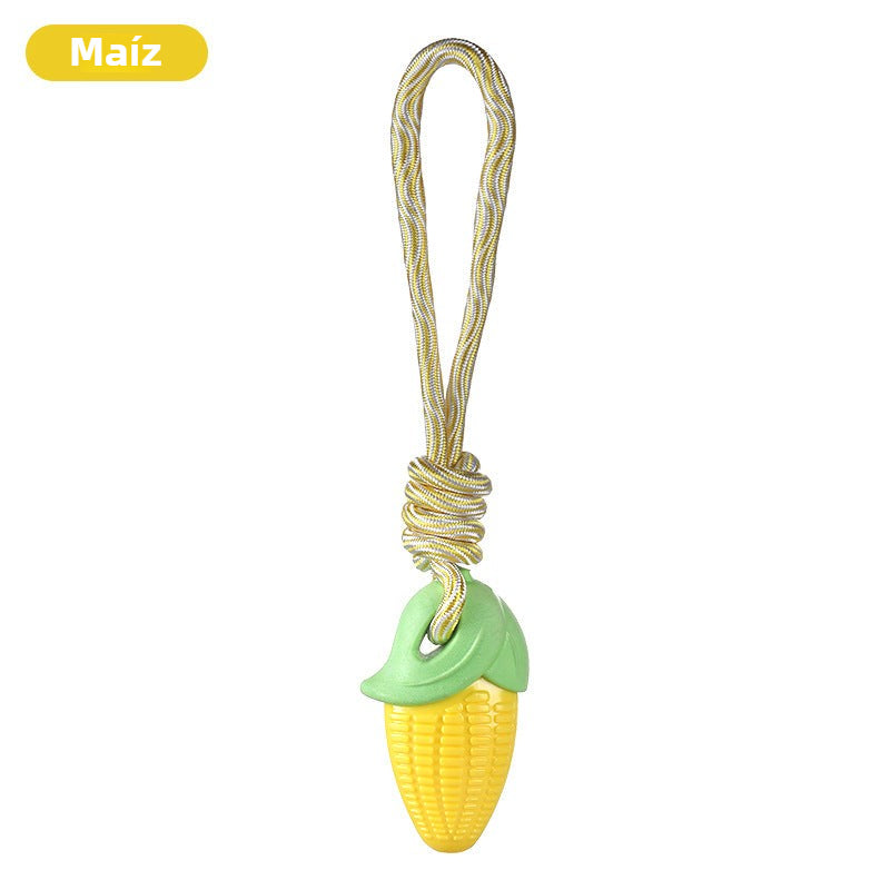 Set de Vegetales Sonoros para Perros: Zanahoria Berenjena Maíz, Juguetes Interactivos Resistentes, Limpieza Dental y Entretenimiento