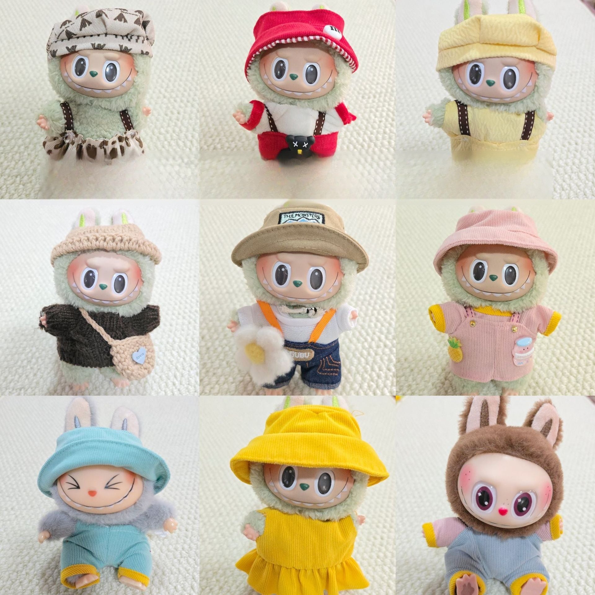 Ropa Estilo Bohemio para Muñeca Labubu 17 cm – Accesorios de Moda (Muñeca No Incluida)