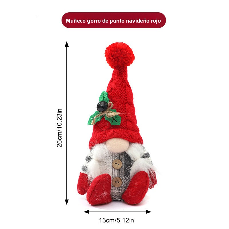 Muñecos Navideños Decorativos : Peluches de Duende, Pingüino, Hombre de Galleta, Reno y Nomo