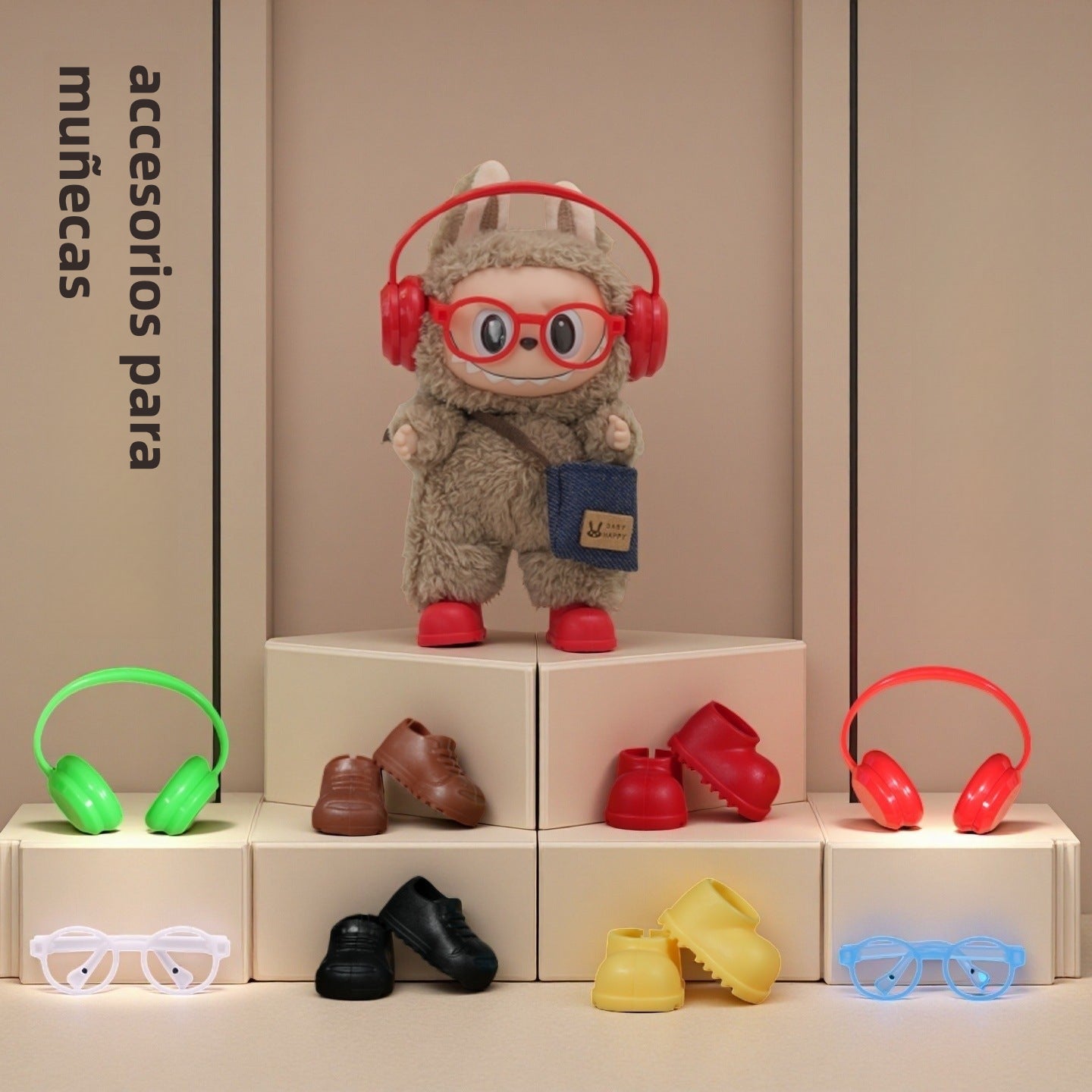 Gafas Para Muñeco Labubu De 17 cm