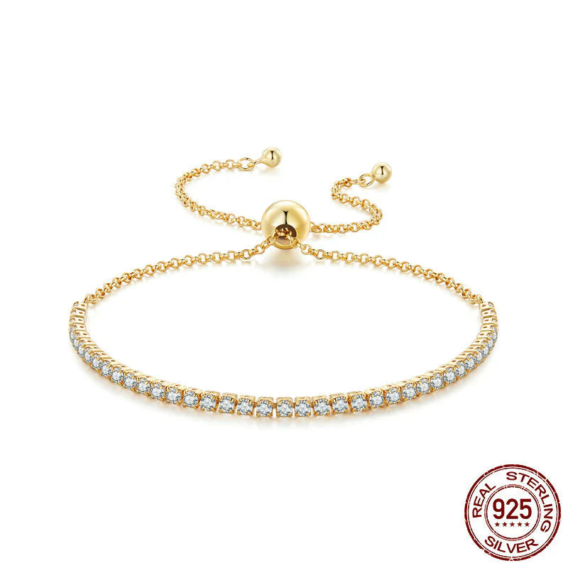 Pulsera Ajustable de Plata 925: Diseño Cadena Cuadrada para Mujer, Joya Minimalista