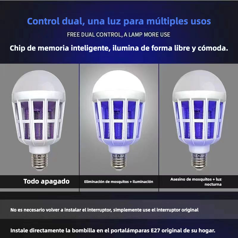 Foco LED Antimosquitos – Iluminación de Bajo Consumo y Eliminación de Insectos