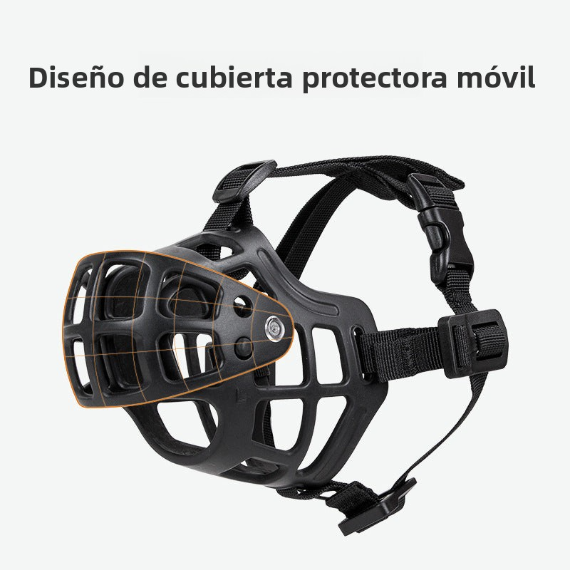 Bozal de Silicona Ajustable para Perros | Con Apertura para Beber o Comer