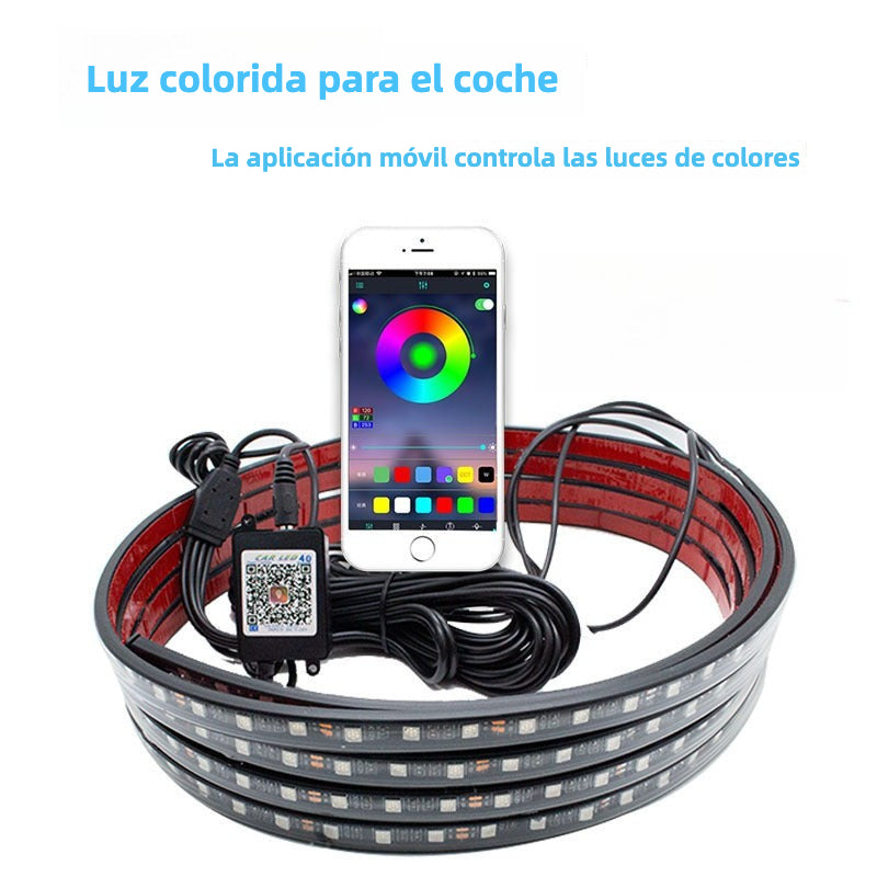 Luces LED para auto con control por voz y aplicación