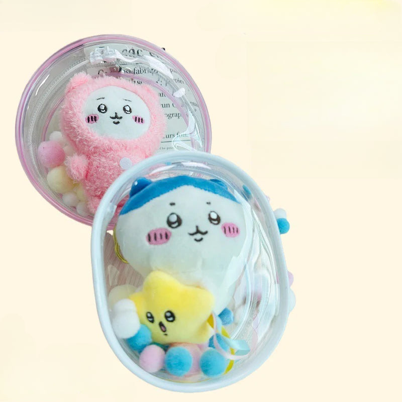 Bolsa Protectora Transparente para Muñecos de Peluche – PVC para 10cm, 15cm y 20cm con Llavero