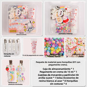 Set de Manualidades para Niñas con Pegamento en Crema 15g – Clips de Cabello y Accesorios de Resina