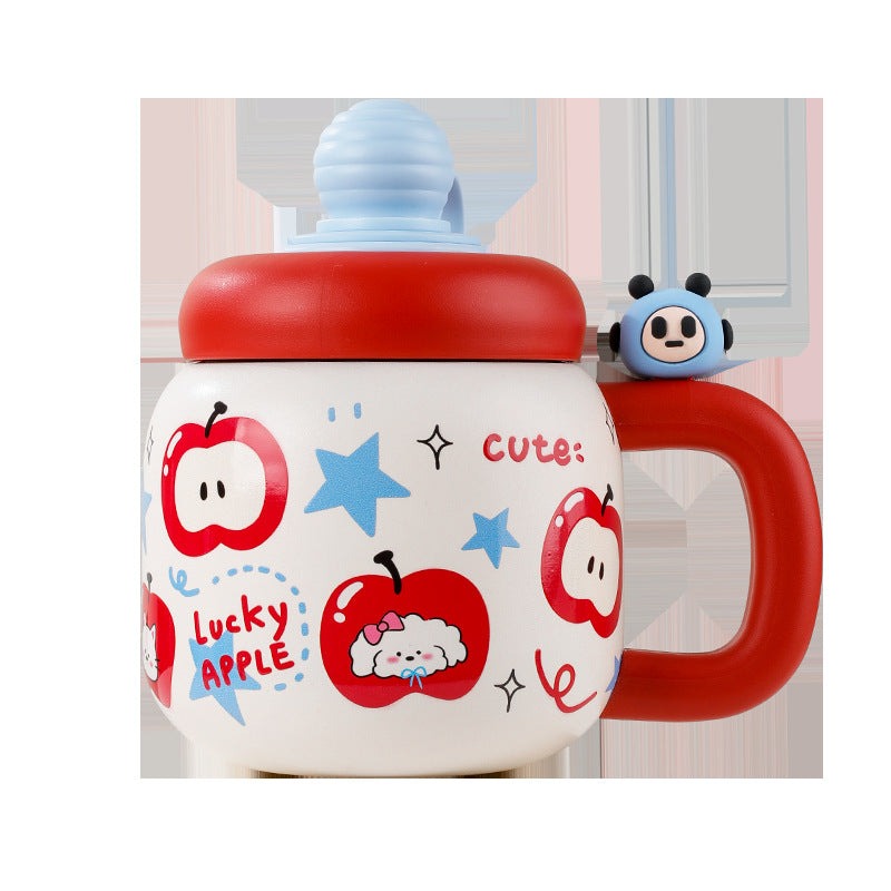 Large Capacity Insulated Tumbler with Straw: High-Value Design for Kids & Girls, Keeps Cold & Hot