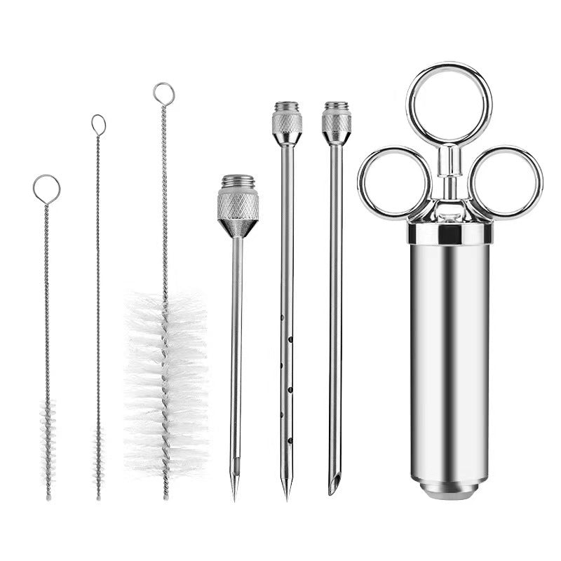 Direct Supply: 2 oz Stainless Steel Turkey Injector Kit for Sauces and Marinades
