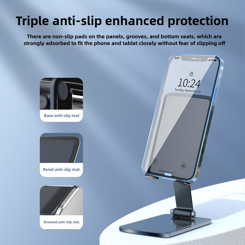 Soporte Plegable de Metal T15 para Teléfonos y Tablets: Ideal para Clases Online, Transmisiones en Vivo y Oficina