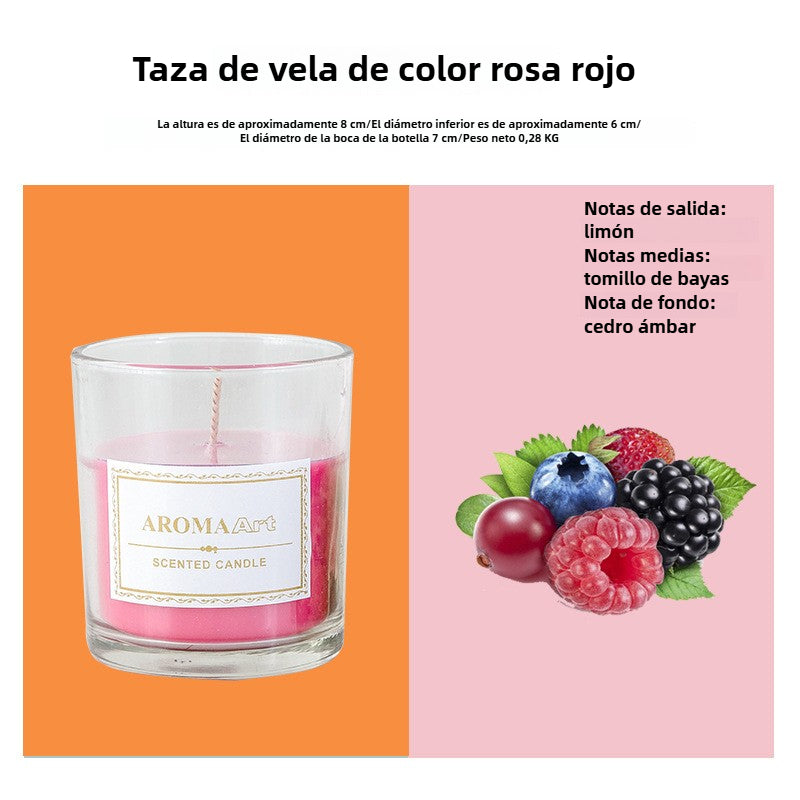 Vela Aromática Decorativa sin Humo: Ambiente Romántico para Cenas y Dormitorio, Fragancia Elegante, Estilo Instagram