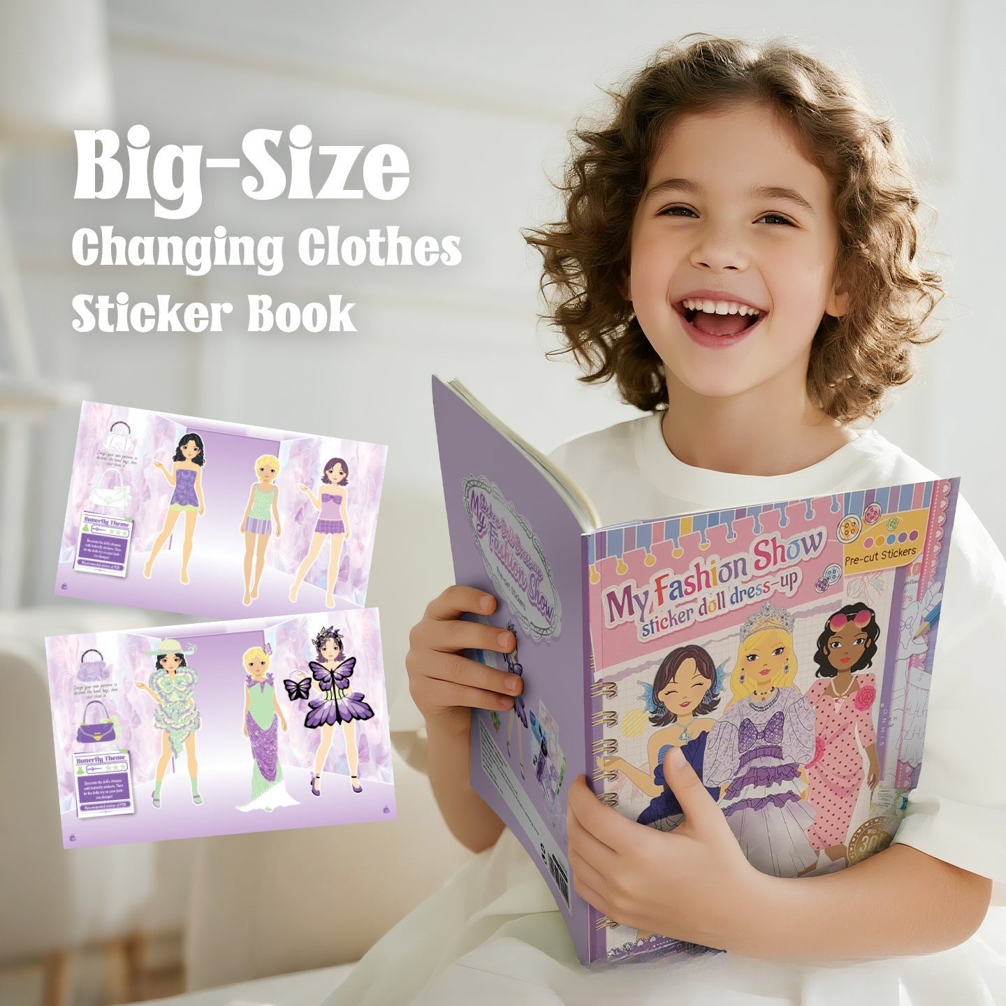 Libro de Pegatinas para Aprender diseño de Modas :  Juego Creativo para Decorar y Diseñar Ropa