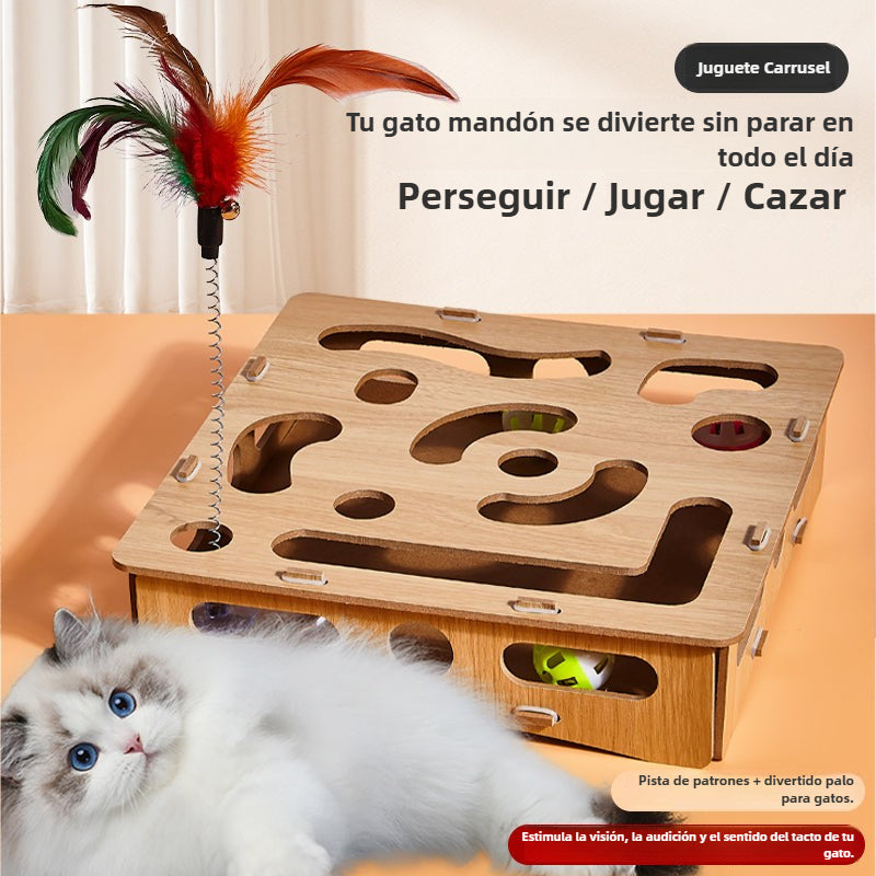 Juguete para Gatos: Laberinto, Bolas y Campanas para Mascotas