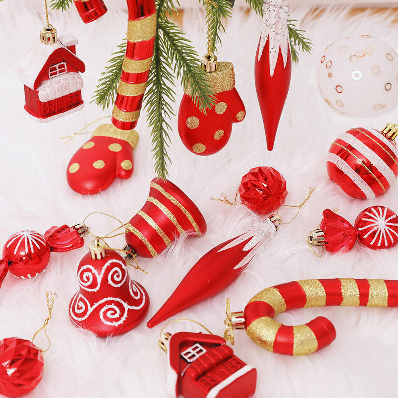 Set de 16 ornamentos navideños 