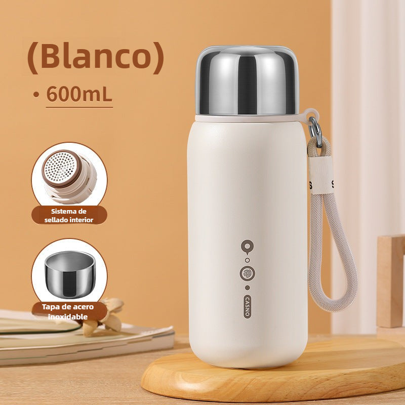 Large Capacity Stainless Steel Travel Mug: Elegant and Portable Tea Cup