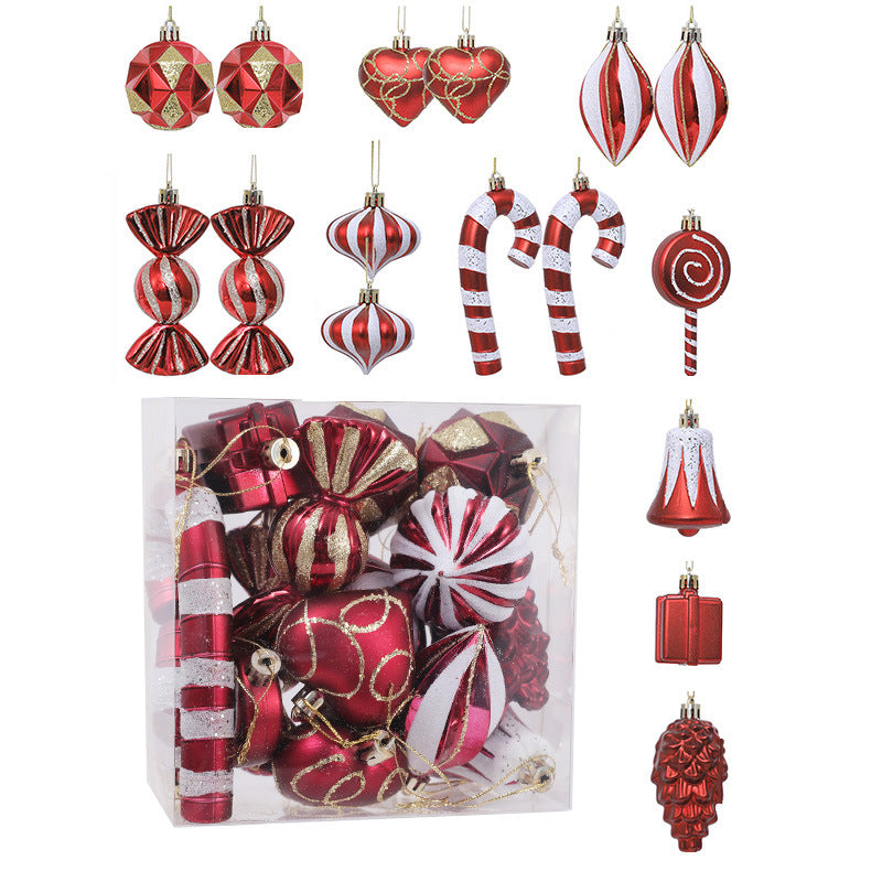Bolas Navideñas de Plástico : Set de 16 Piezas Decorativas para Árbol de Navidad en Varios Diseños