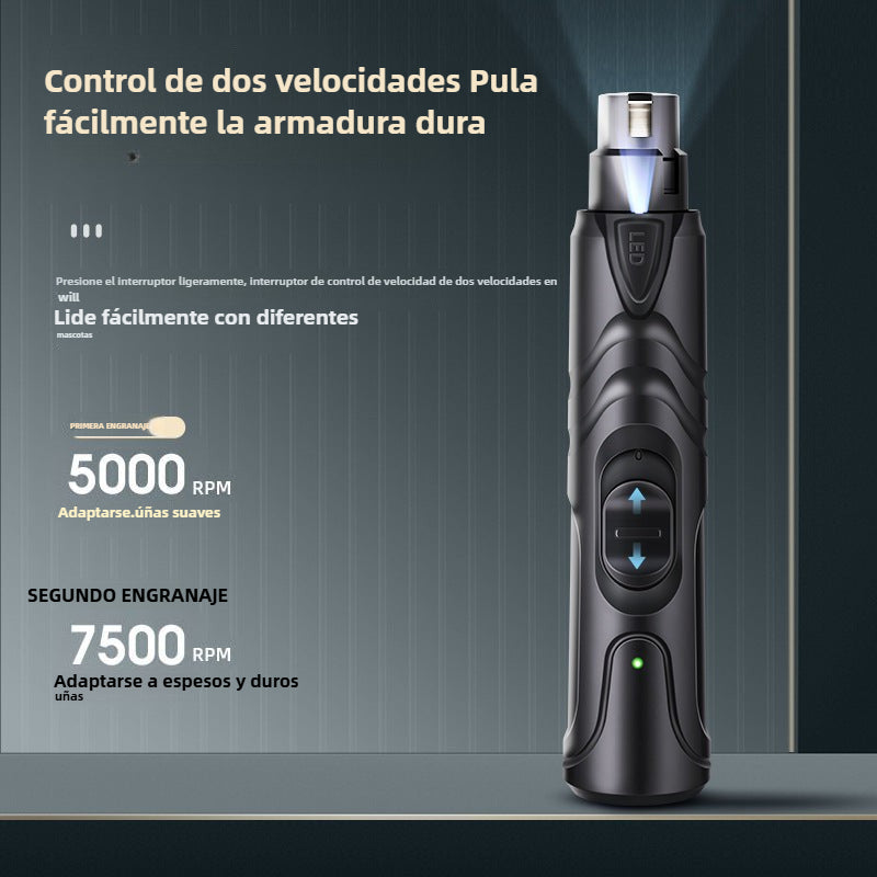 Cortaúñas Eléctrico para Mascotas: Lima Profesional para Perros y Gatos, Herramienta de Aseo y Limpieza con Motor Silencioso