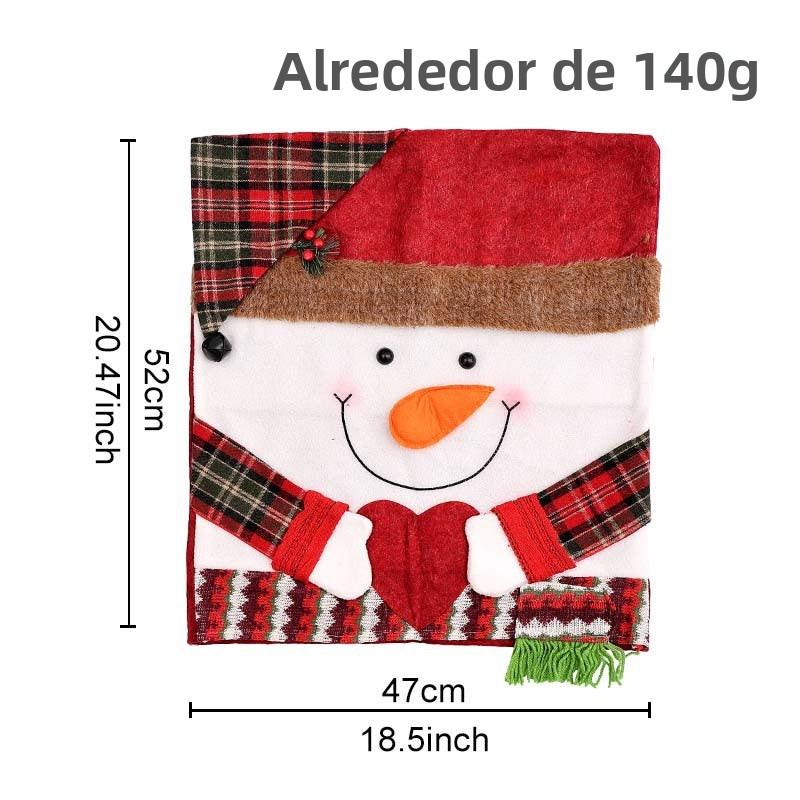Fundas Navideñas para Sillas | Diseños de Papá Noel, Reno y Muñeco de Nieve