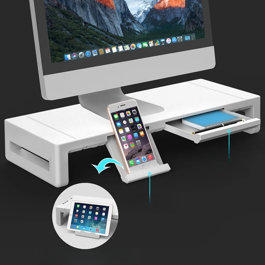 T1 All-in-One Laptop Stand: Multifunctional Monitor, RGB Mouse Pad