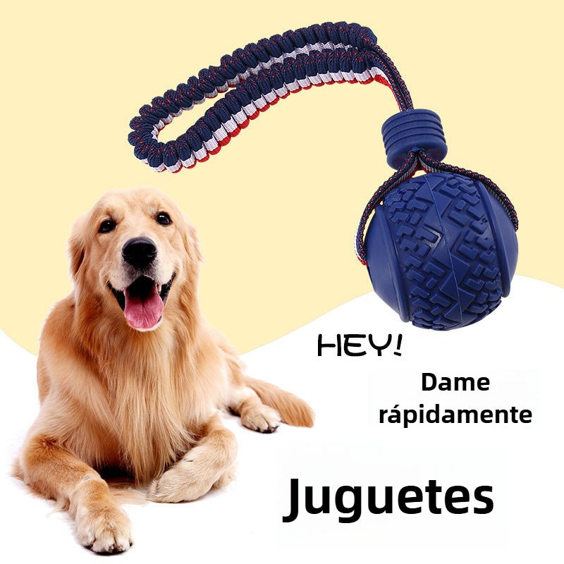 Pelota de agilidad para perros con agarradera y diseño tipo neumático