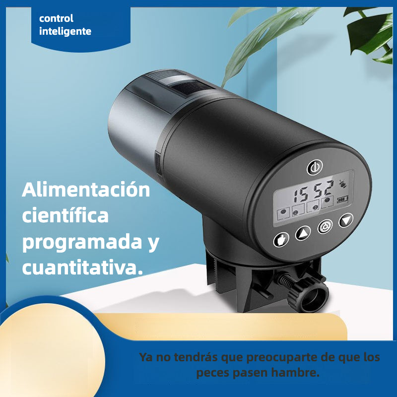 Alimentador eléctrico para peces con control