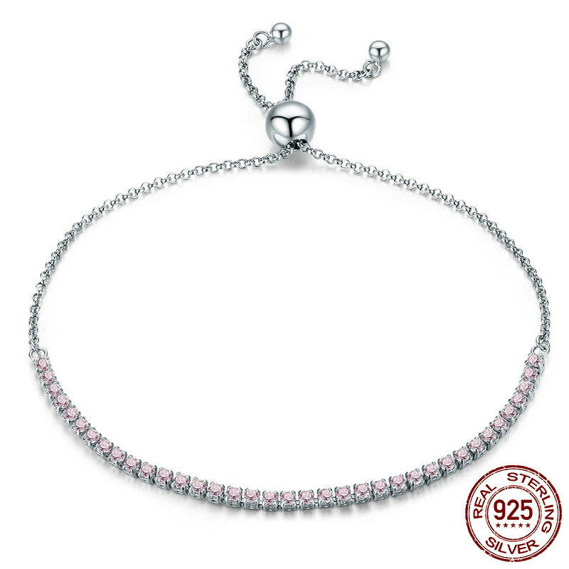 Pulsera Ajustable de Plata 925: Diseño Cadena Cuadrada para Mujer, Joya Minimalista