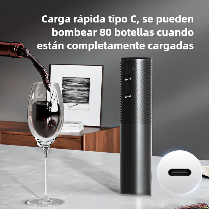 Abrebotellas eléctrico de vino: base elegante, regalo ideal, tapón de vino, sacacorchos automático