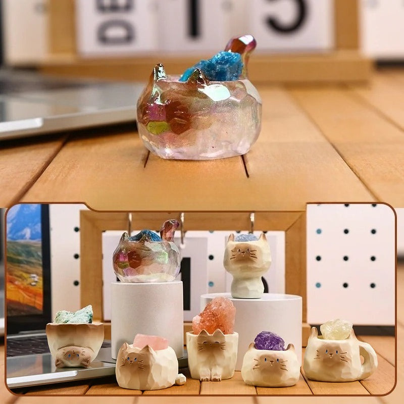 Luz Nocturna Aromatizante con Cuarzos y Figura de Animalito – Caja Sorpresa