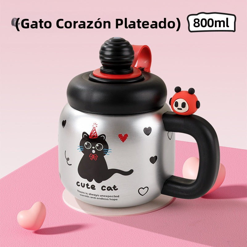 Large Capacity Insulated Tumbler with Straw: High-Value Design for Kids & Girls, Keeps Cold & Hot