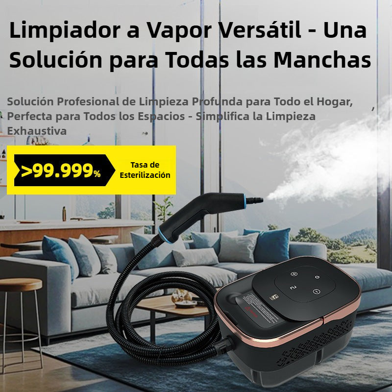 Máquina de limpieza a vapor| Alta temperatura y depósito de 1250 ml, esteriliza al 99.999% ideal para manchas difíciles en interiores.