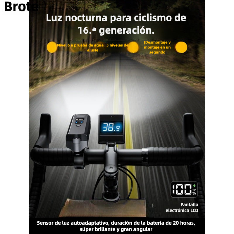 Linterna LED recargable para bicicleta