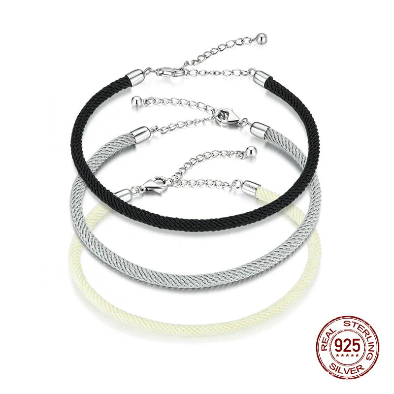 Regalo para amiga, Pulsera de cordón trenzado  símbolo de la suerte