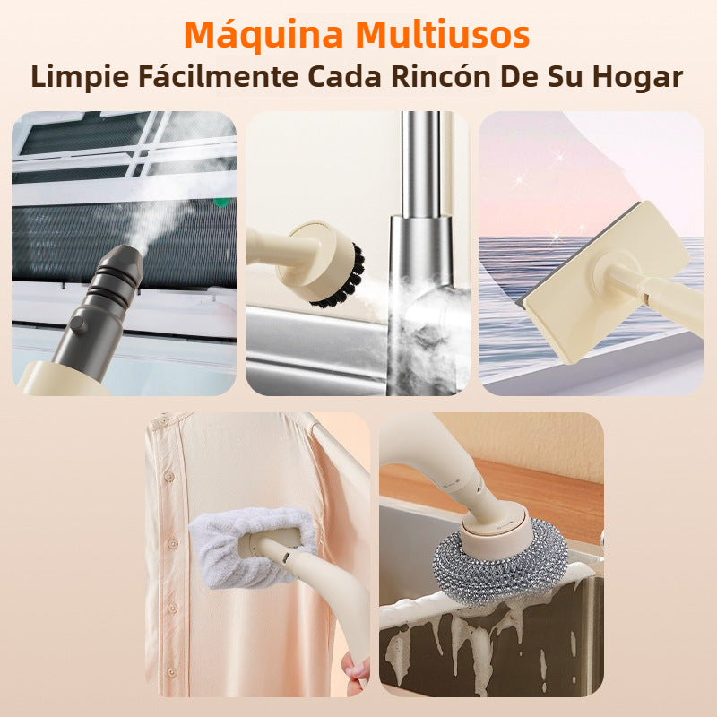 Limpiadora vapor cocina y baño multiusos con accesorios para limpiar ventanas, grifos, ropa y fregaderos con vapor caliente a presión.