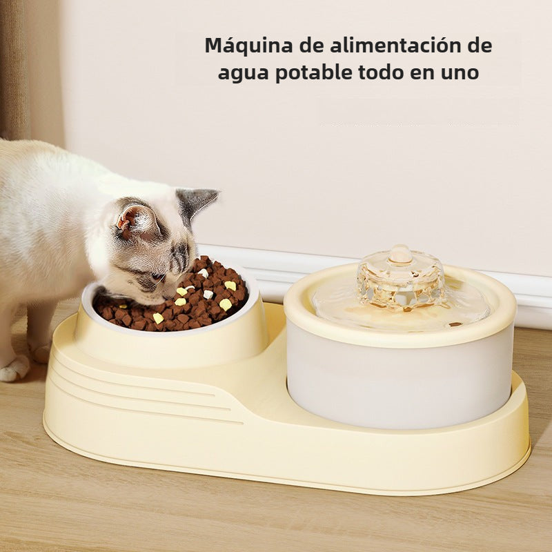 Fuente de Agua 2 en 1 para Gatos: Automático con Filtro Circulante