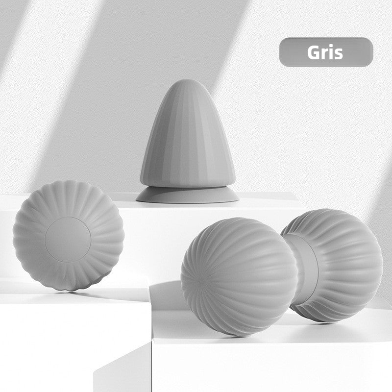 Pelota de Masaje Miofascial con Ventosa: Bola de Silicona tipo Maní para Masaje Muscular, Ejercicio y Alivio de Espalda, Pies y Cintura