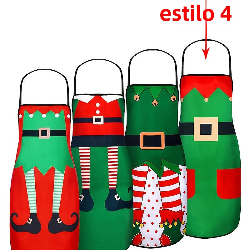 Digital Christmas Print Apron for Kitchen: Oil and Stain Resistant