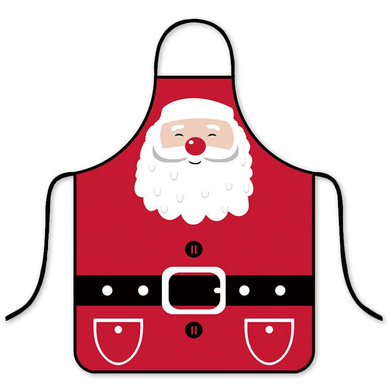 Digital Christmas Print Apron for Kitchen: Oil and Stain Resistant