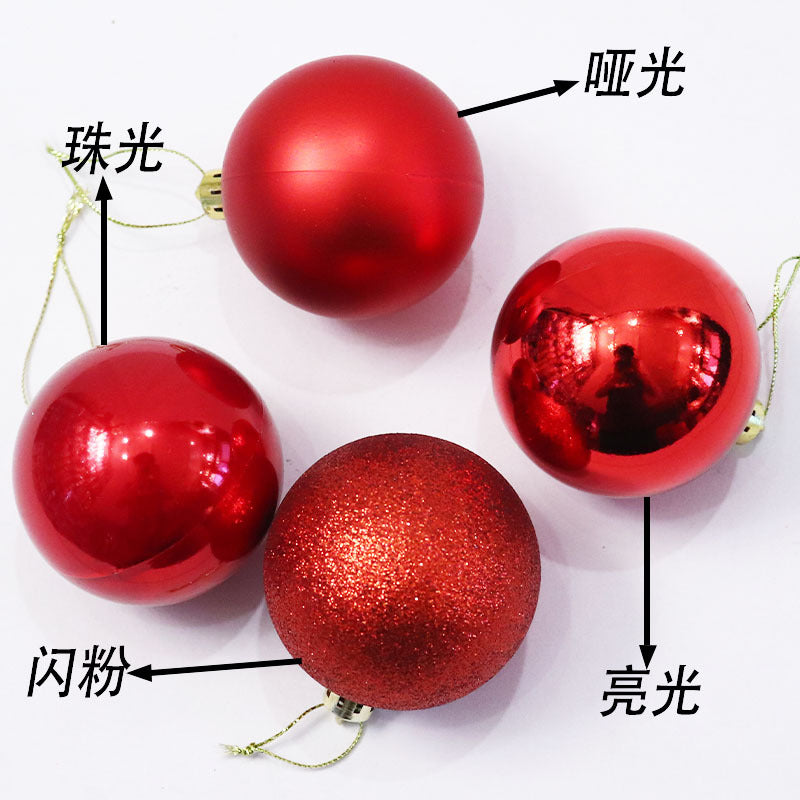 Bolas Navideñas Decorativas de Plástico con Acabado Metálico en Varios Colores