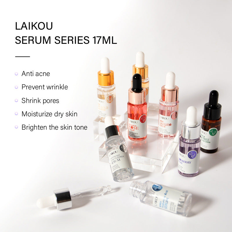 LaiKou serum Hidratante de 8 Colores: Ácido Hialurónico, Extracto de Cerezo, Niacinamida, Vitamina C, Extracto de Caracol