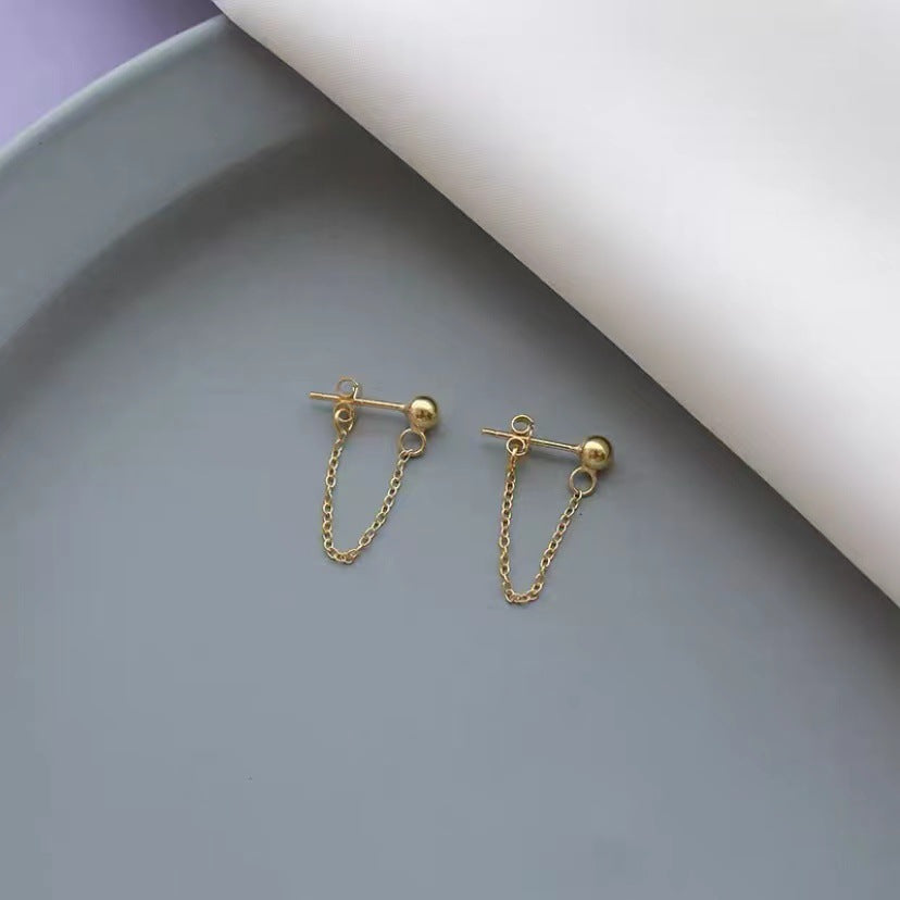 Aretes de Cadena en Plata 925 – Estilo Ear Jacket para Mujer