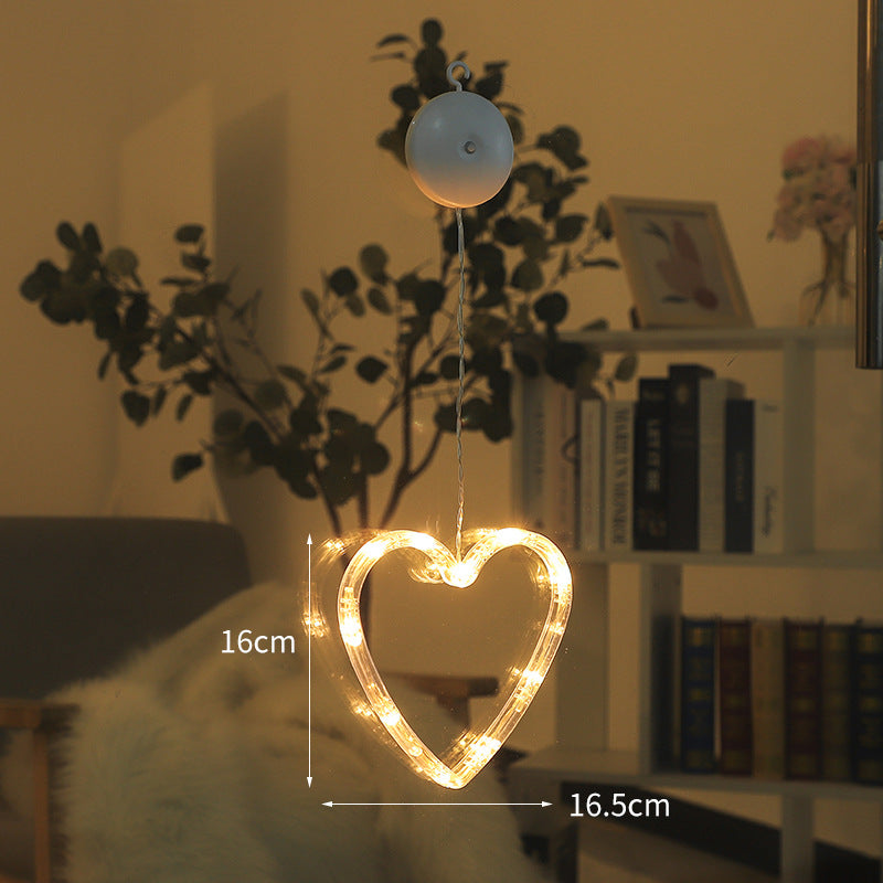 Luces Navideñas con Ventosa para Ventanas: Diseños de Ciervo, Estrellas y Más Figuras