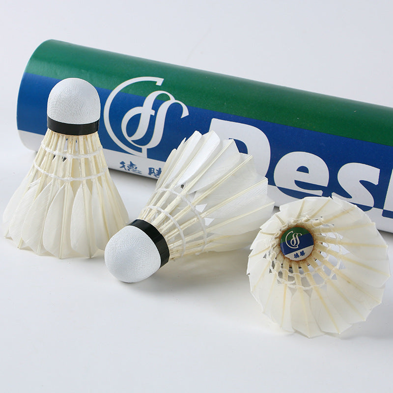 Volantes de bádminton para entrenamiento – Plumas de ganso y pato, con base de corcho y fibra