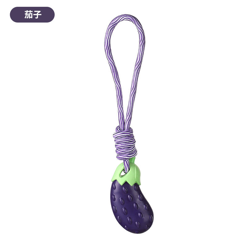 Set de Vegetales Sonoros para Perros: Zanahoria Berenjena Maíz, Juguetes Interactivos Resistentes, Limpieza Dental y Entretenimiento