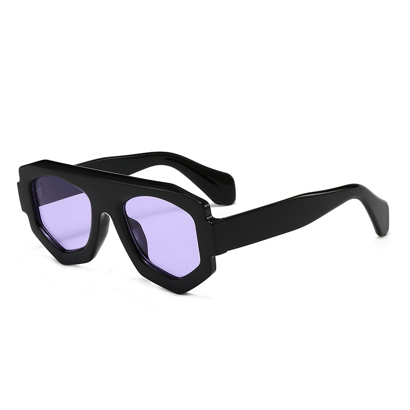 Gafas de Sol Geométricas para Mujer con Bordes Facetados Futuristas