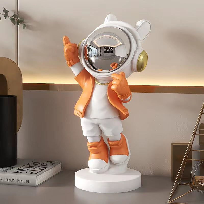 Figura de Astronauta Escuchando Música para Decoración