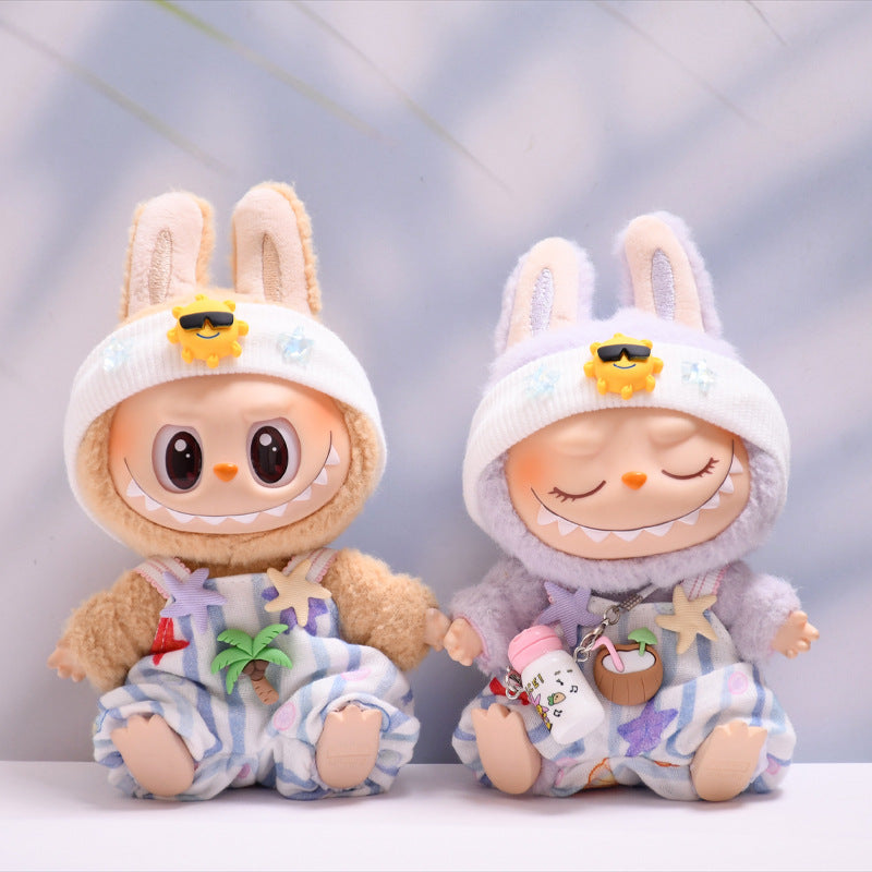 Ropa de Playa para Muñeca Labubu 17 cm – Set con Mini Termo y Accesorios (Muñeca No Incluida)