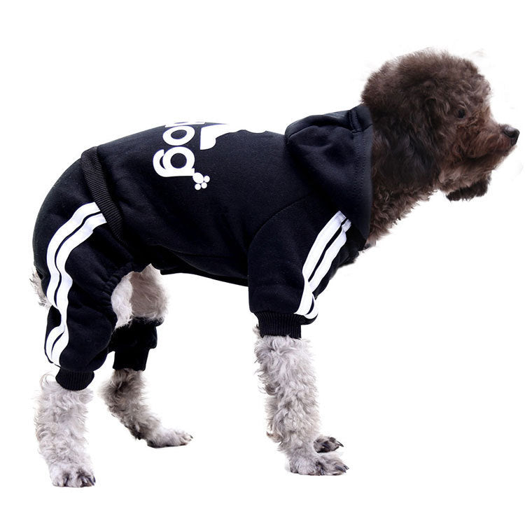 Sudadera cómoda con capota y pantalón para perro