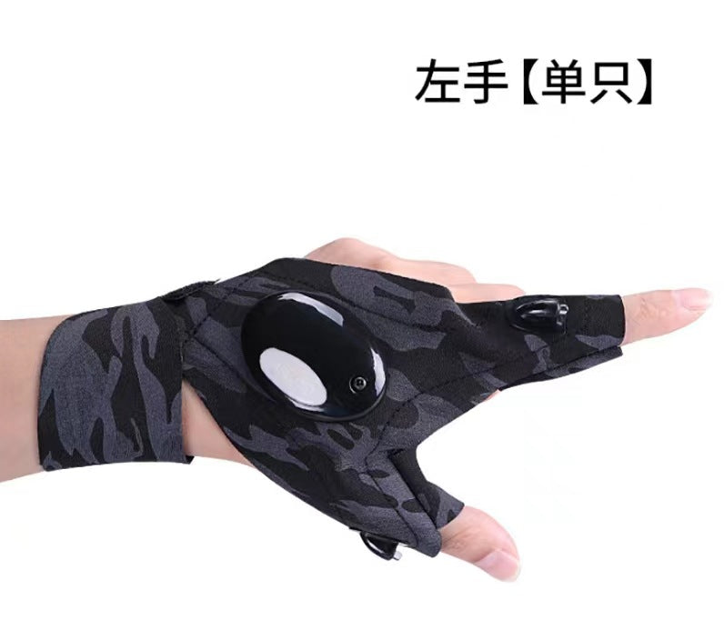 Guantes Con Luz LED Para Pesca Nocturna Y Reparaciones Mecánicas – Iluminación Portátil